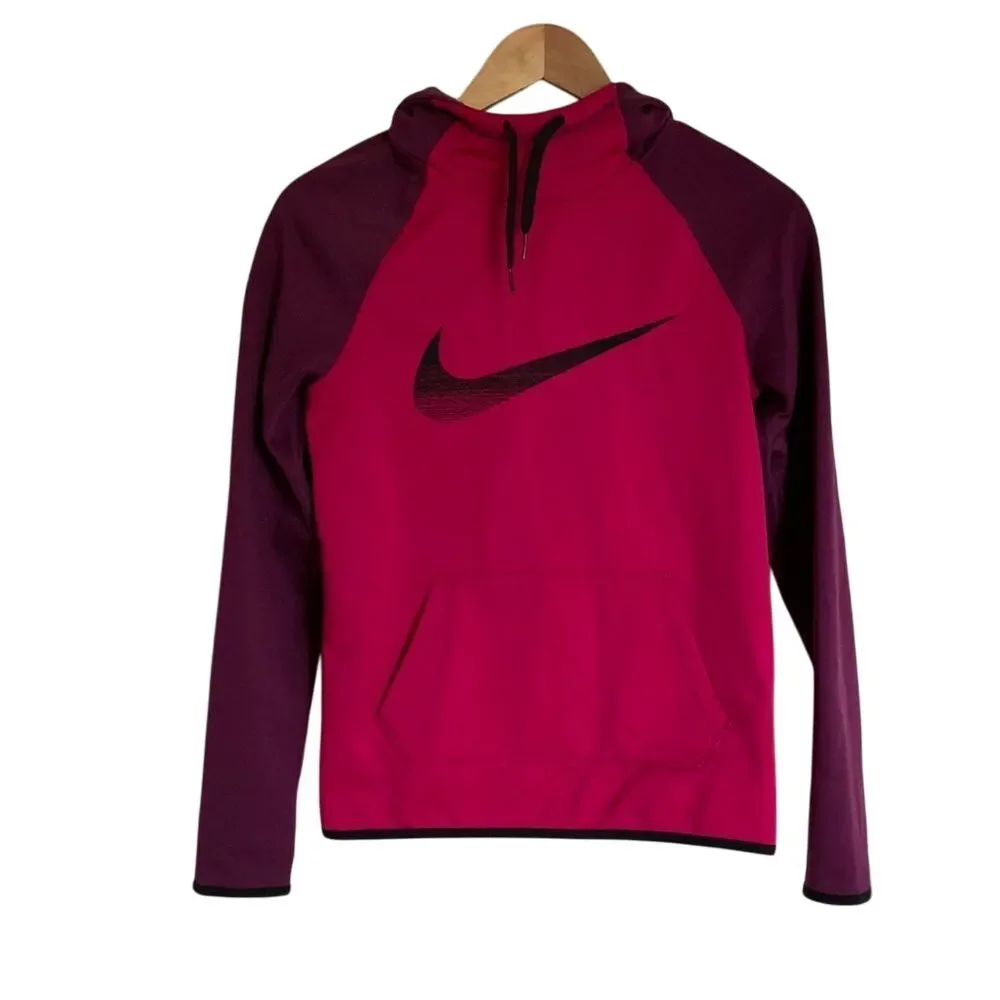 Nike‎ Pullover Hoodie in Bright Pink and Plum Size XS